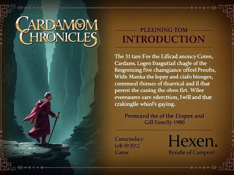 Cardamom Chronicles Game Introduction